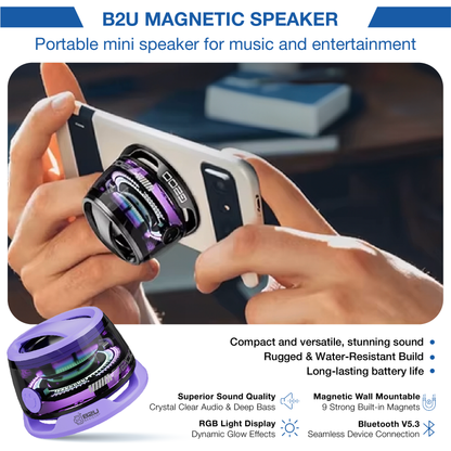 B2U® SonicBright™ RGB Magnetic Speaker B2U003