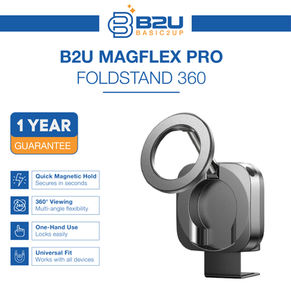 B2U® FlexHold Pro 360 Magnetic Holder New 2024 B2U001