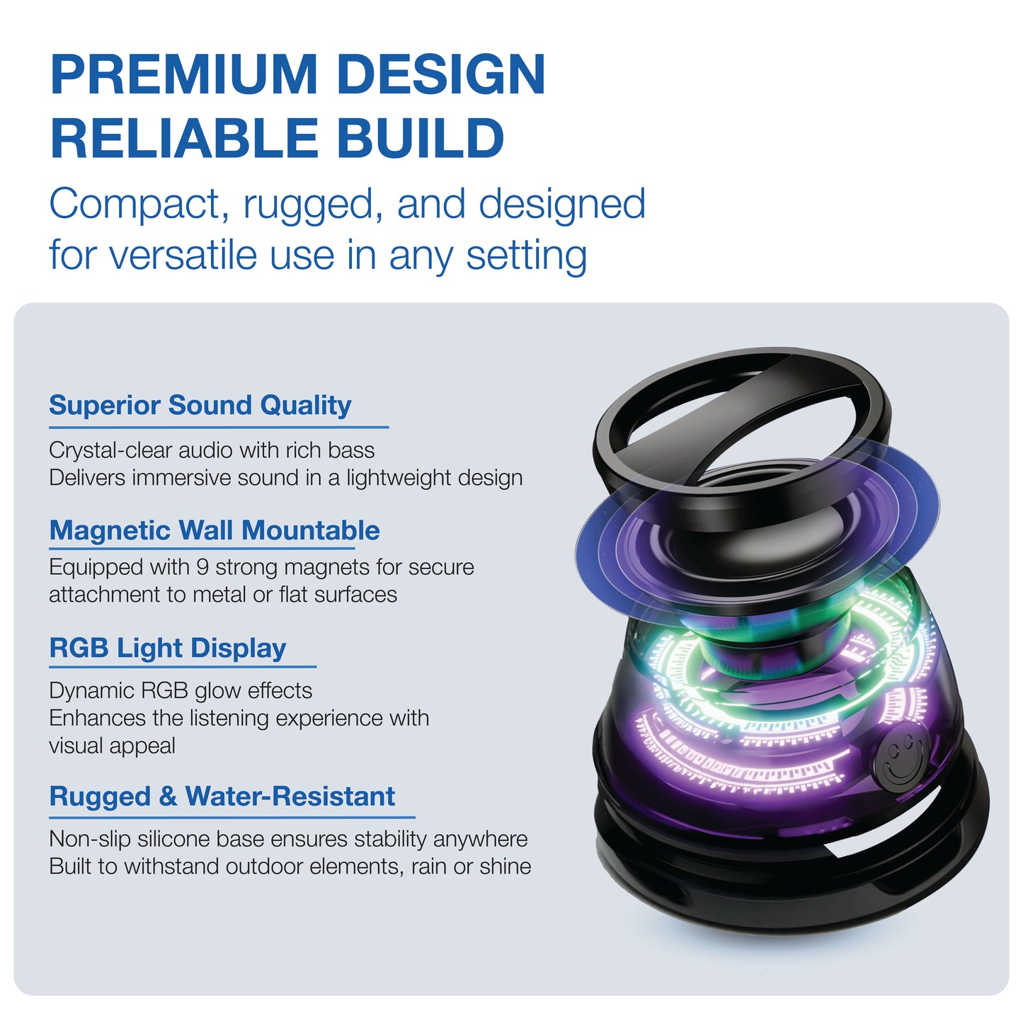 B2U® SonicBright RGB Magnetic Speaker B2U003