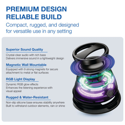 B2U® SonicBright RGB Magnetic Speaker B2U003